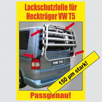 Lackschutzfolie Set universal transparent für Heckträger Fahrradträger VW T5